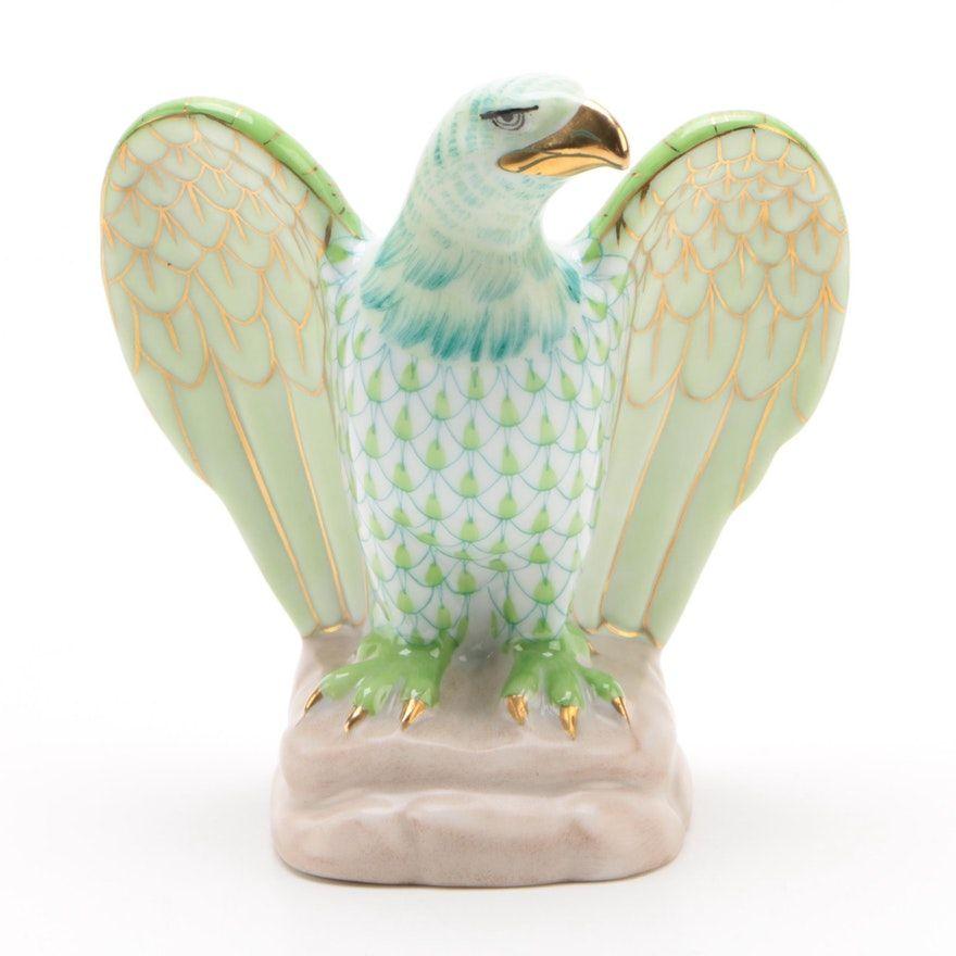 Lime Eagle Logo - Herend Eagle Key Lime Hand Painted Hungarian Porcelain Figurine