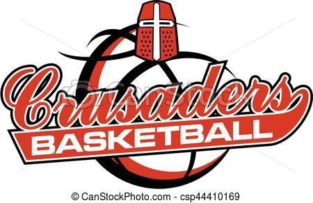 Crusaders Basketball Logo - Vector basketball illustration, royalty free
