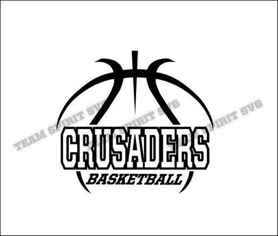 Crusaders Basketball Logo - Crusaders Basketball Outline Download Files SVG DXF EPS | Etsy