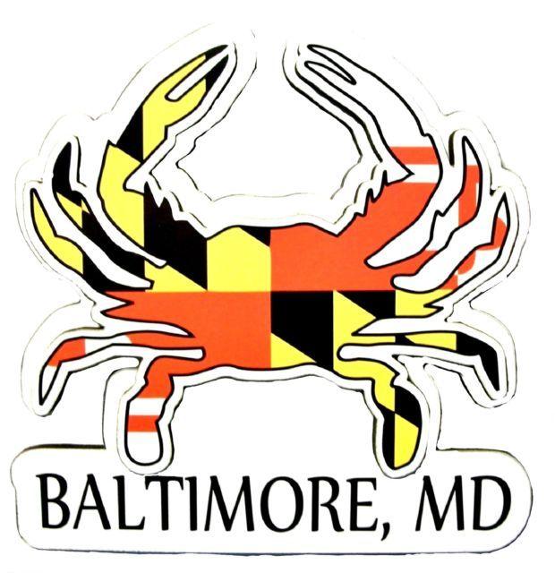 Baltimore Crab Logo - Baltimore Maryland Flag Crab Shaped Fridge Magnet