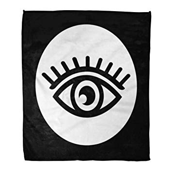 Eye Ball Spiral Logo - Emvency Decorative Throw Blanket 50 x 60 Inches Abstract