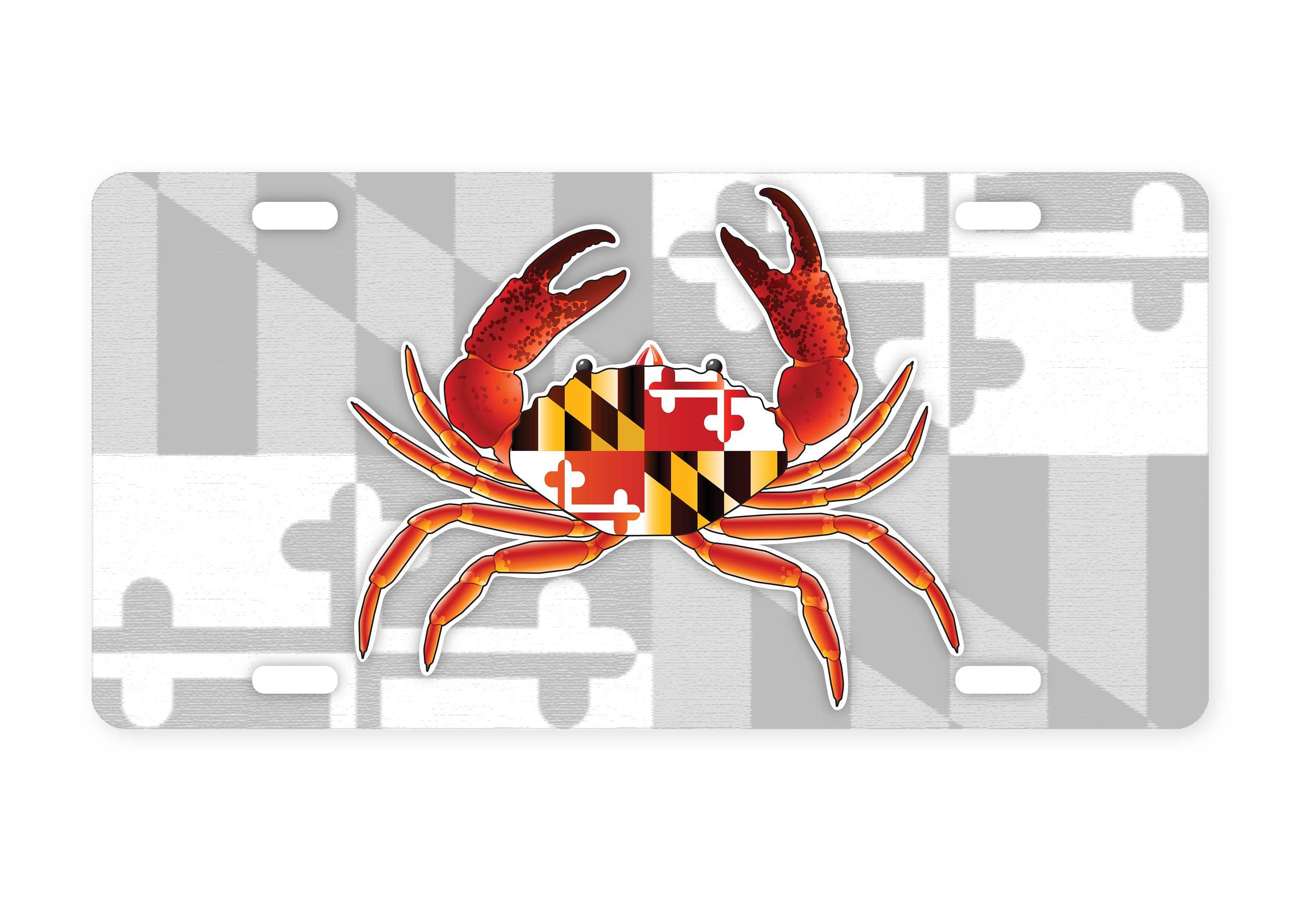 Baltimore Crab Logo - Maryland Baltimore Crab Flag Fan License Plate | Etsy
