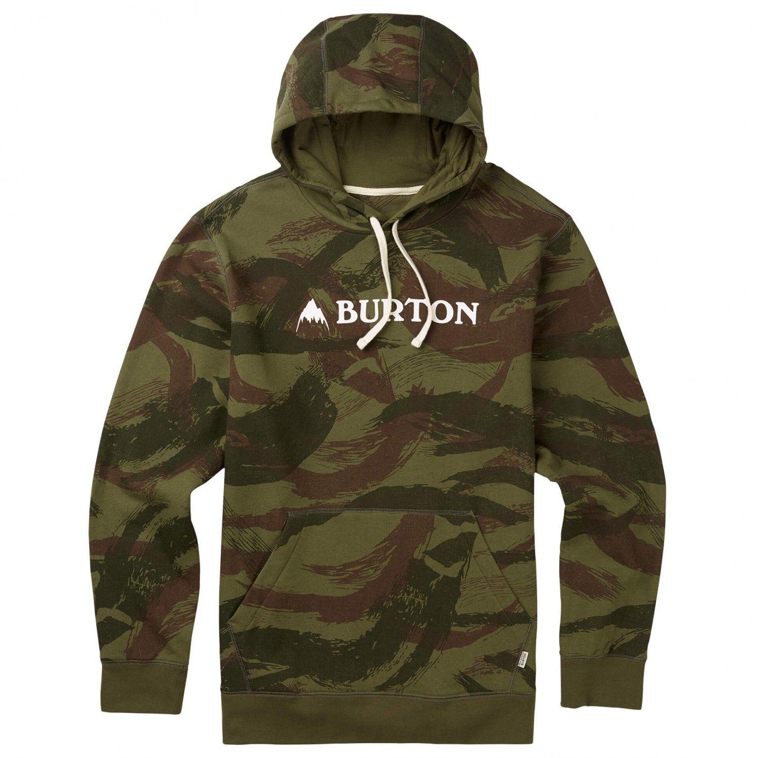 Camo Burton Logo - Burton Burton Mountain Logo Horizontal Pullover Hood Brush Camo