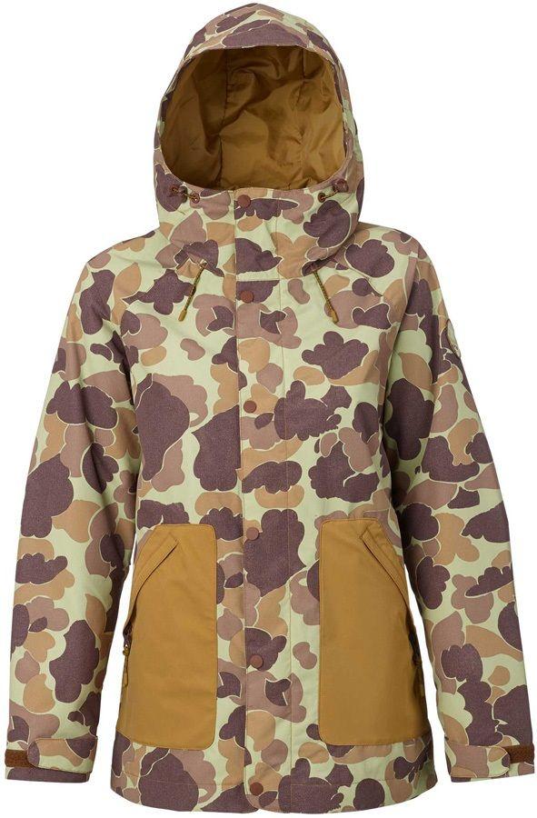 Camo Burton Logo - Burton Eastfall Women's Snowboard Jacket, S Bean Camo