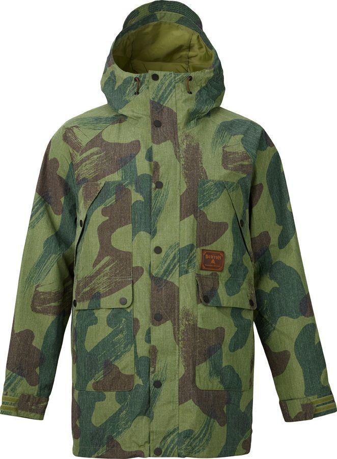 Camo Burton Logo - Burton Vagabond Gore Tex Snowboard Ski Jacket XS Denison Camo