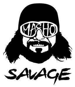 Randy Savage Logo - Macho Man Randy Savage WWE WWF Vehicle Decal Car Laptop Sticker WCW
