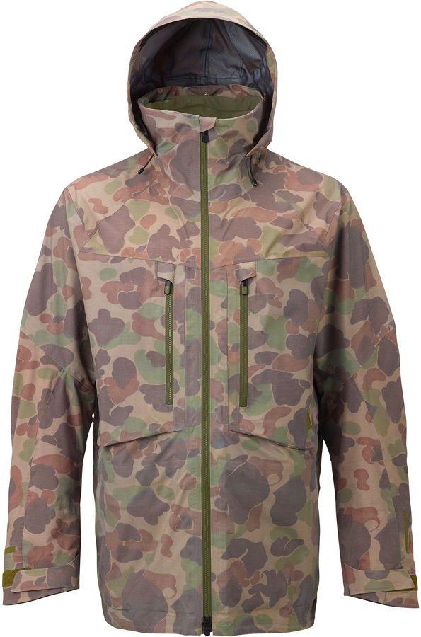 Camo Burton Logo - Burton [ak] 3L Hover Gore Tex Snowboard Ski Jacket, S Kodiak Camo