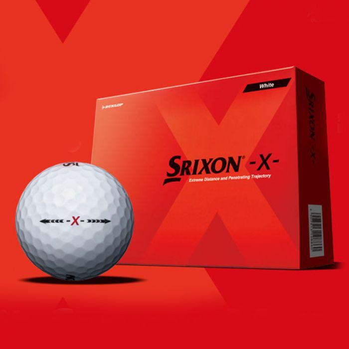 Red Ball White with X Logo - Srixon X Ball
