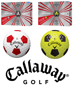 Red Ball White with X Logo - NEW 2017* CALLAWAY CHROME X SOFT TRUVIS BALLS RED Or YELLOW