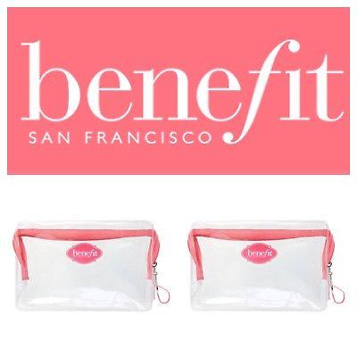 Clear Travel Logo - ❤Benefit Clear Makeup/Cosmetic/Travel Bag with Logo; 2 x Bags ...