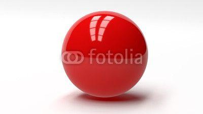 Red Ball White with X Logo - Snooker RED ball billiard isolated on white 3D illustration. Buy