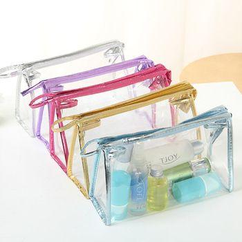 Clear Travel Logo - Customized Logo Clear Pvc Cosmetic Bag Transparent Travel Waterproof