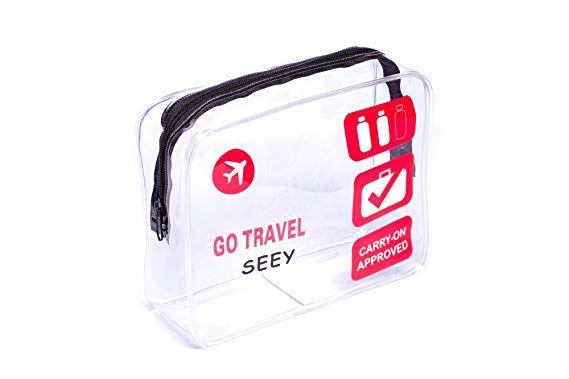 Clear Travel Logo - TSA Approved Airline Clear Travel Toiletry Bag transparent Quart