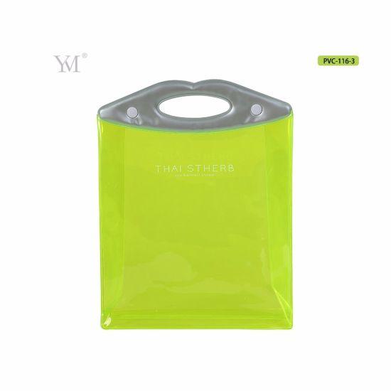 Clear Travel Logo - China Cheap Handle Travel Clear Transparent PVC Trendy Makeup Bag ...