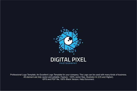 Photography Company Logo - Digital Pixel Photography Logo ~ Logo Templates ~ Creative Market