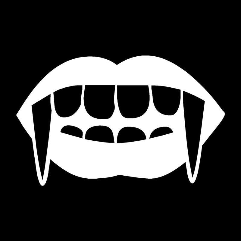 Vampire Teeth Logo - 15.2*9.4CM The Stylish Vampire Teeth Lips Car Stickers Interesting ...