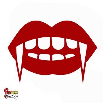 Vampire Teeth Logo - The Patch Factory - Vampire Teeth Velour Hotfix