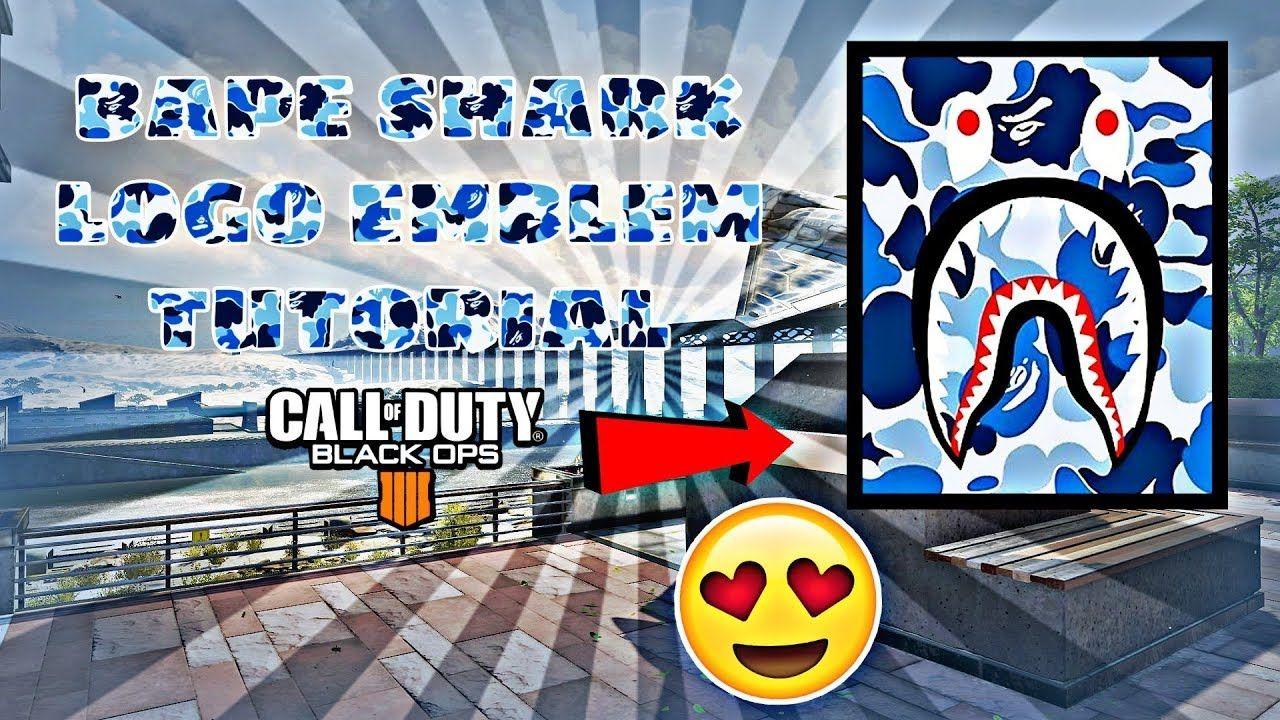 Blue BAPE Shark Logo - BAPE SHARK LOGO EMBLEM ON BO4 (TUTORIAL) HYPEBEAST - YouTube