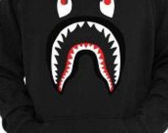 Blue BAPE Shark Logo - Shark hoodie | Etsy