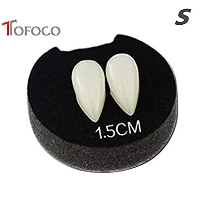 Vampire Teeth Logo - Amazon.com : Trolax(TM) 4 Size Zombie Vampire Tooth Caps Fangs Teeth ...