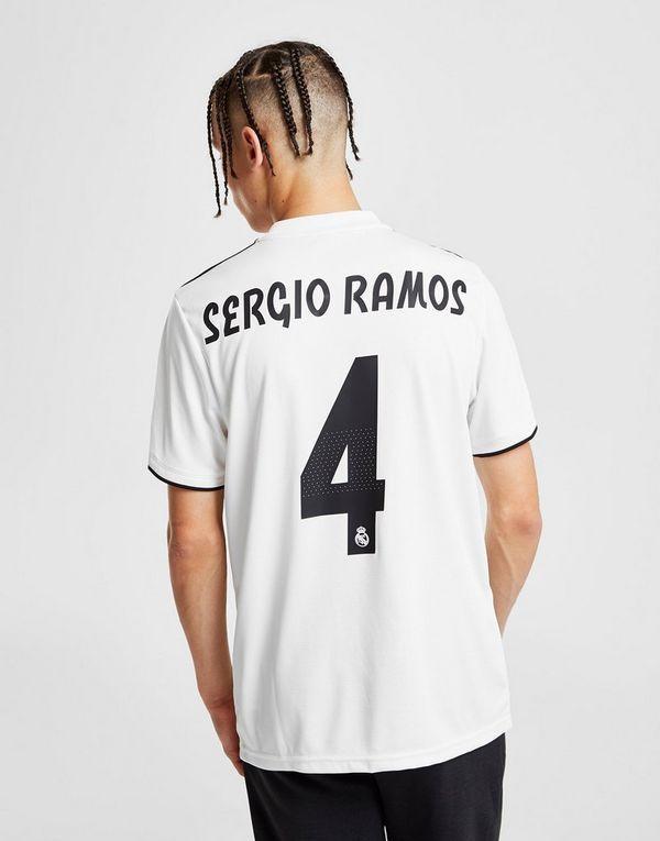 Adidas Real Madrid Logo - adidas Real Madrid 2018/19 Sergio Ramos #4 Home Shirt | JD Sports