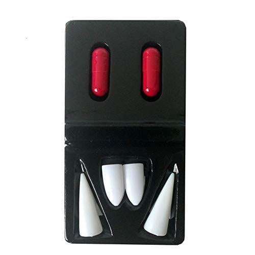 Vampire Teeth Logo - 4PCS Vampire Fangs Vampire Teeth Realistic Fake Cosplay Fangs Teeth ...