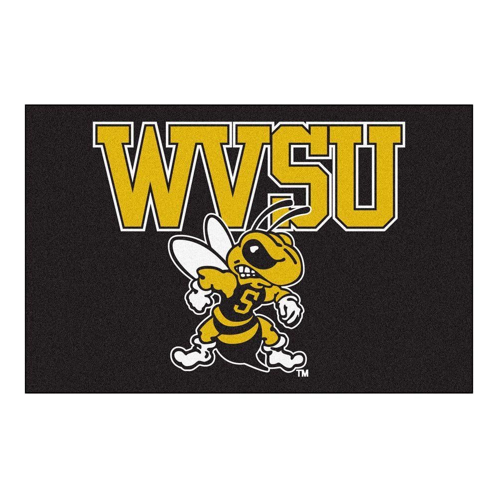 WVSU Logo - FANMATS NCAA West Virginia State University WVSU Logo Black 2 ft. x ...