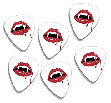 Vampire Mouth Logo - Amazon.com: Vampire Teeth 6 X Loose Logo Guitar Picks (GD): Musical ...