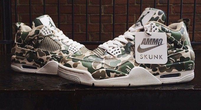 BAPE Jordan Logo - Check Out This 'Bape' Inspired Air Jordan 4 Custom by Ammoskunk ...