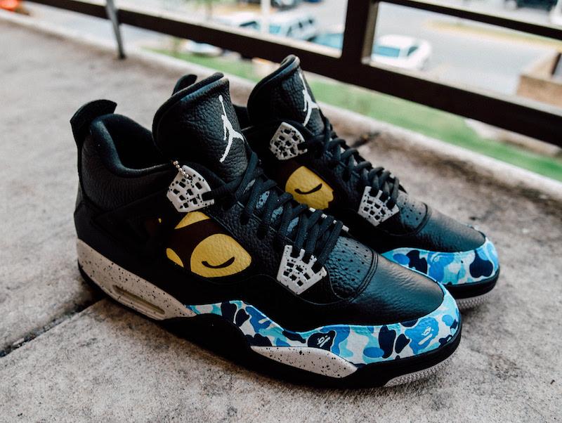 BAPE Jordan Logo - Air Jordan 4 BAPE Custom - Sneaker Bar Detroit