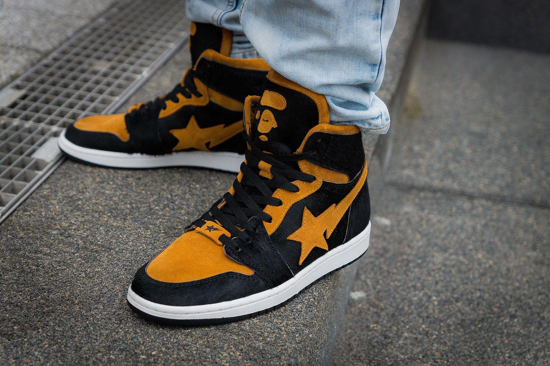 BAPE Jordan Logo - BAPE x Air Jordan 1 by Panda Custom | SNEAKERS ADDICT