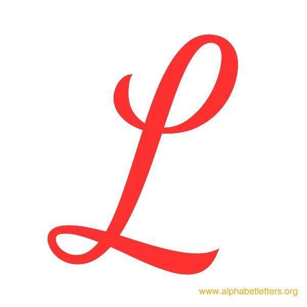 Red Cursive L Logo - Red Cursive Letter L Logo - Logo Vector Online 2019