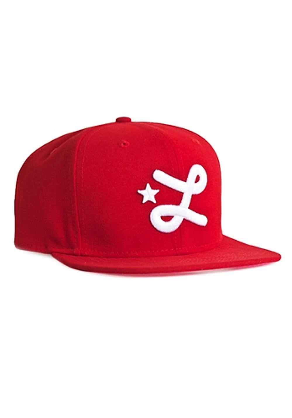 Red Cursive L Logo - LRG Cursive L - Hat for Men - Red - Planet Sports