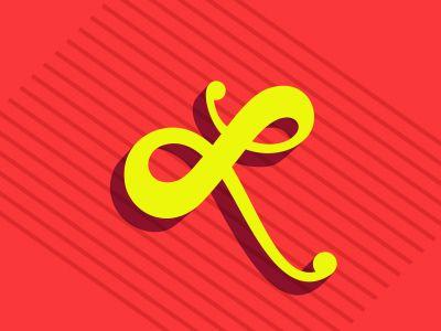 Red Cursive L Logo - L is for Lines