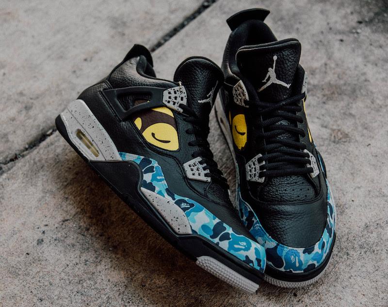 BAPE Jordan Logo - Air Jordan 4 BAPE Custom - Sneaker Bar Detroit