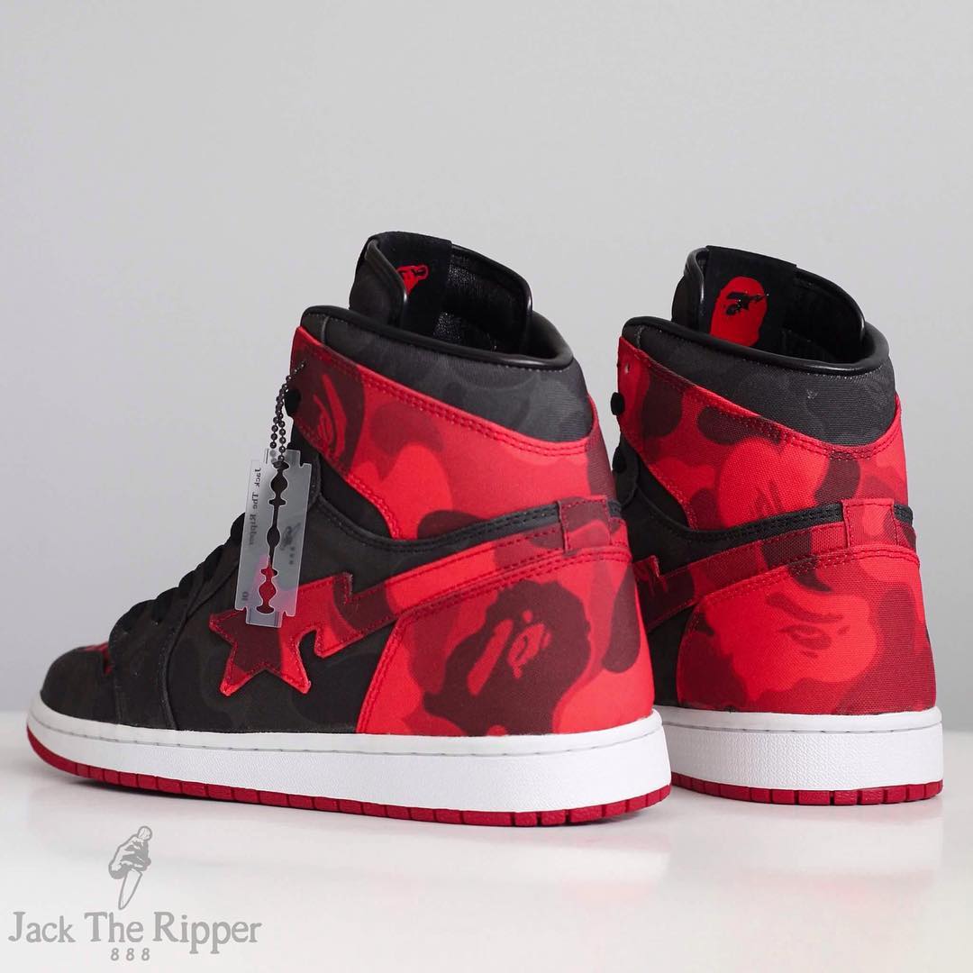 BAPE Jordan Logo - Black And Grey Retro 1 Custom Bape - Musée des impressionnismes Giverny