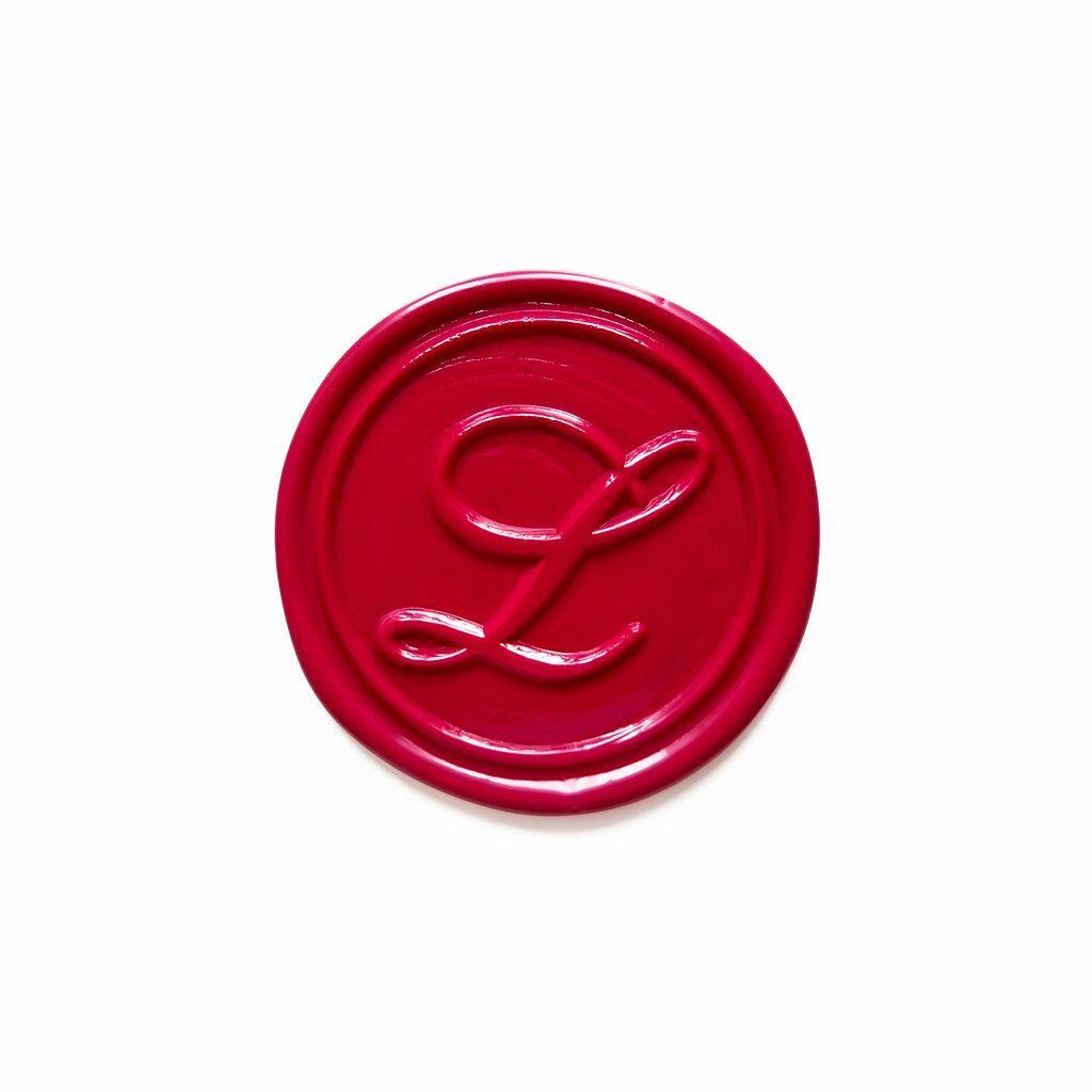 Red Cursive L Logo - Letter L - Cursive Wax Seal Stamp Set – Home Edited