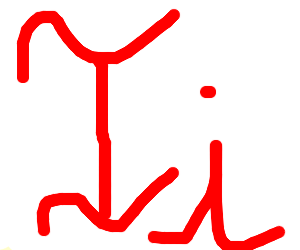 Red Cursive L Logo - red cursive l - drawing by William Productions