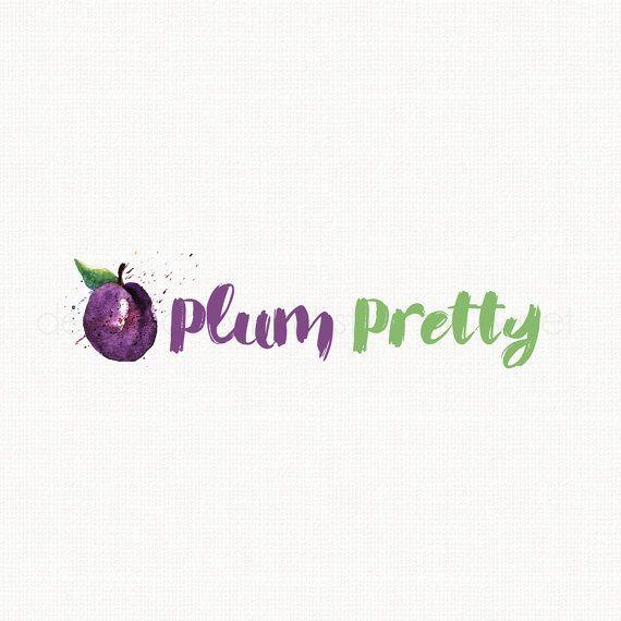 Plum Logo - Plum Logo Design Fruit Logo Design by stylemesweetdesign on Etsy ...