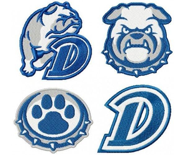 Drake University Logo - Drake Bulldogs logos machine embroidery design for instant download