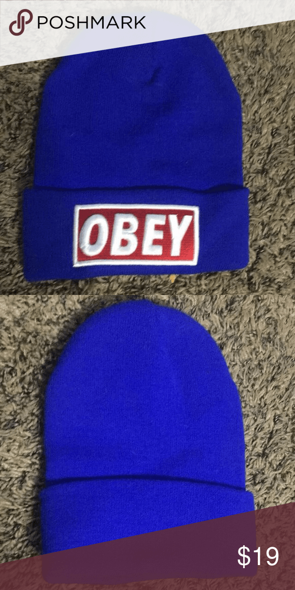 Blue Obey Logo - Obey Logo Blue Beanie Cap •Never Worn w/o tag Accessories Hats | My ...