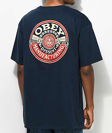 Blue Obey Logo - Obey T Shirts