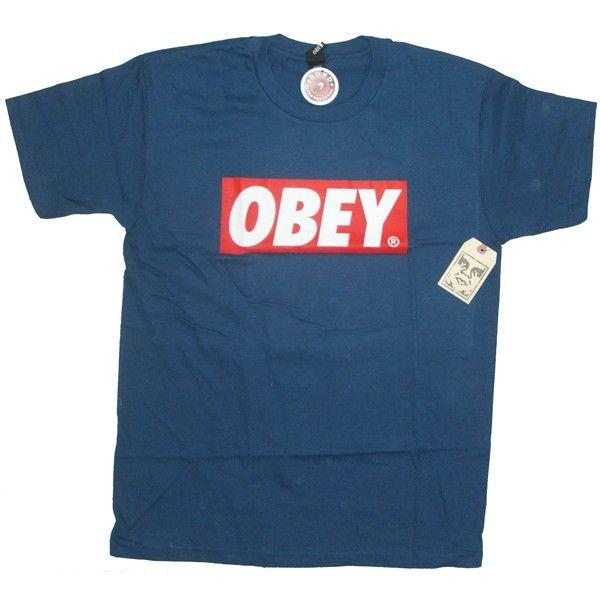 Blue Obey Logo - Obey 'Bar Logo' T-Shirt -P Blue-