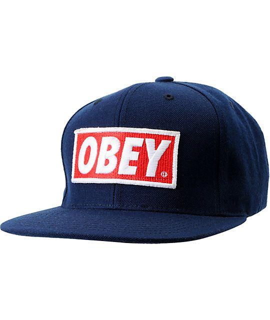 Blue Obey Logo - Obey Original Navy Blue Snapback Hat | Zumiez