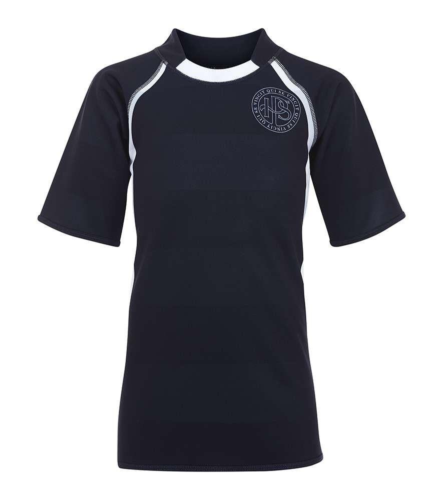 Navy and White Sports Logo - RGY-51-IBP - Ibstock Place Rugby Shirt - Navy/white/logo - Sports ...