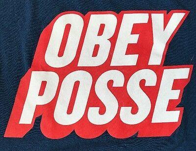 Blue Obey Logo - OBEY POSSE RED White Logo Blue T Shirt Mens Large Euc L - $14.99 ...