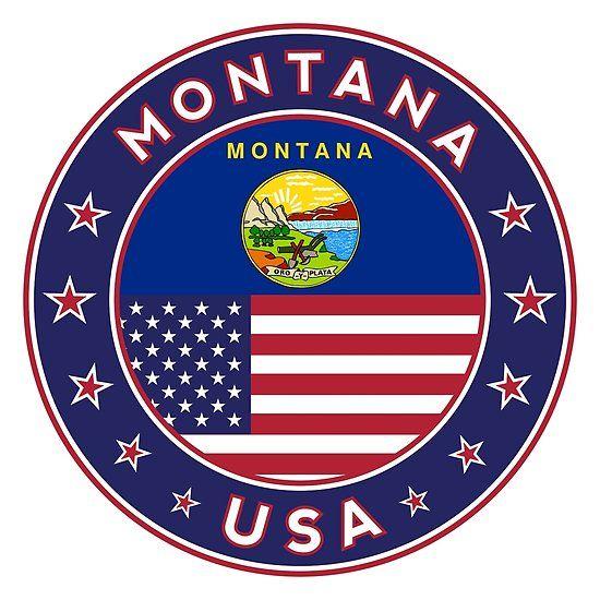 Circle Montana Logo - Montana, Montana t-shirt, Montana sticker, circle, Montana flag ...