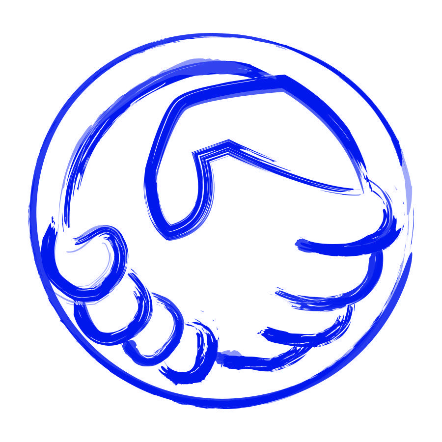 Two Blue Hands Logo - RICHours Logo | Ed Reibsamen