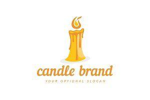 Candle Logo - Lunar Candle Logo ~ Logo Templates ~ Creative Market