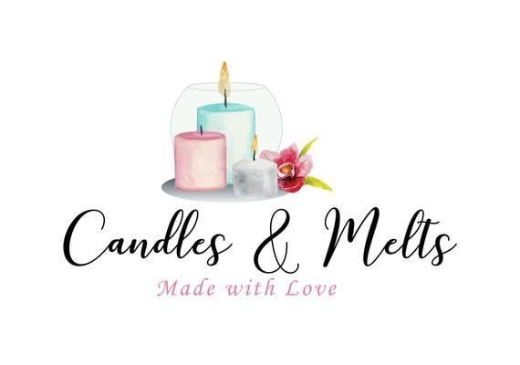 Candel Logo - Custom logo design, candles and melts logo, candles wax logo design  Business logo design, candles logo, pink blue logo design candles